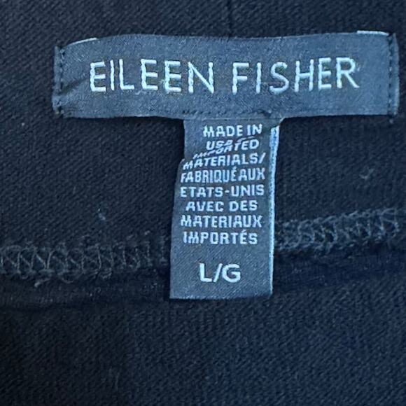 EILEEN FISHER Black Elastic Waist Pull-On Stretch Comfort Pants Women's Sz L - Picture 5 of 10